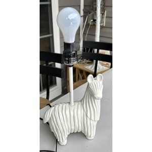 LLAMA TABLE LAMP Accent Lamp WHITE FIGURAL Standing Nursery Farmhouse Boho